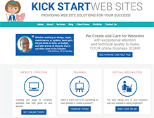 Tablet Screenshot of kickstartwebsites.com